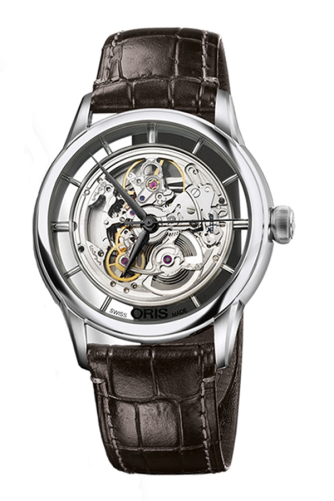 detail Oris Artelier Translucent Skeleton 734 7684 4051 LS