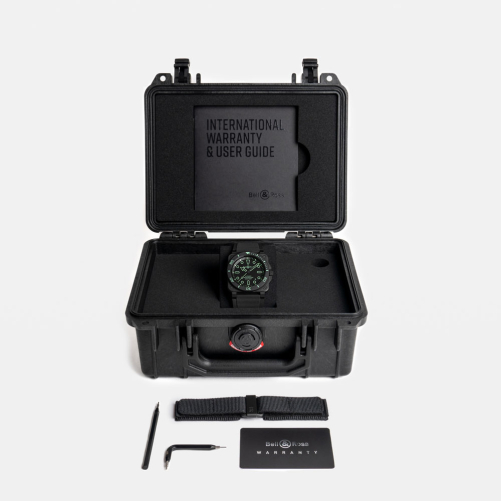 detail Bell & Ross BR-03 Diver Lum Outline BR03A-D-OL-CE/SRB