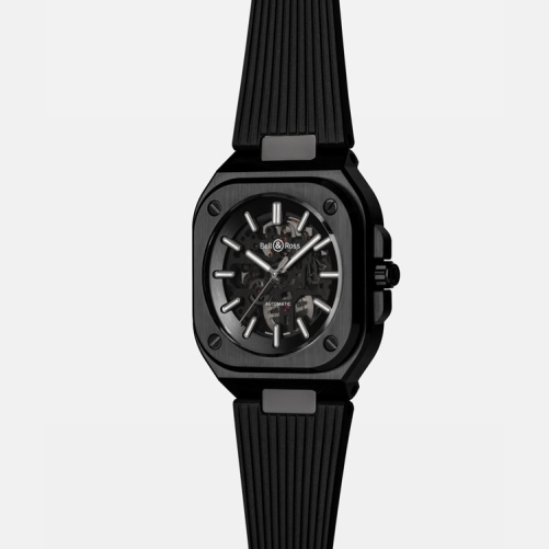 detail Bell & Ross BR 05 Skeleton Black Ceramic BR05A-BL-SK-CE/SRB