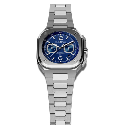 detail Bell & Ross BR 05 Chono Blue Steel BR05C-BU-ST/SST