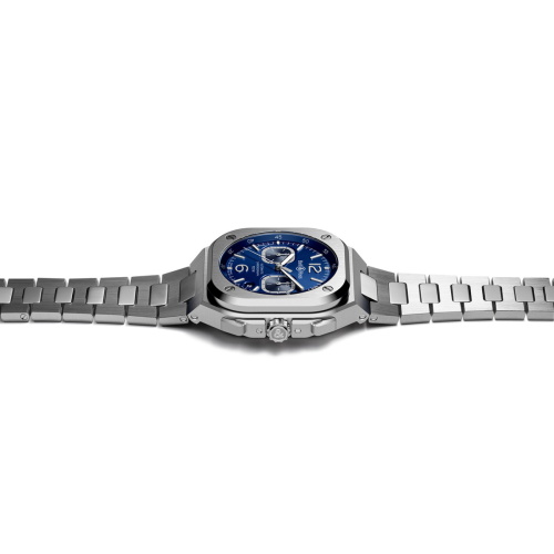 detail Bell & Ross BR 05 Chono Blue Steel BR05C-BU-ST/SST