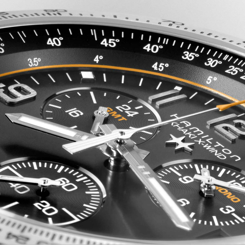 detail Hamilton Khaki Aviation X-Wind GMT Chrono Quartz H77912335