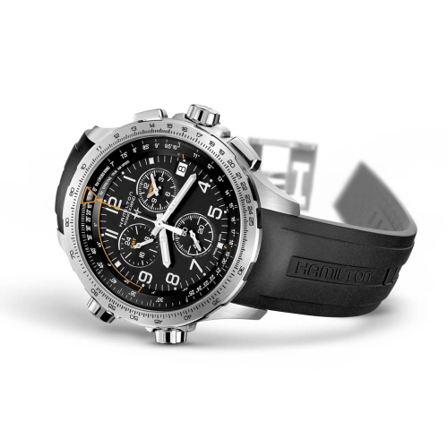 detail Hamilton Khaki Aviation X-Wind GMT Chrono Quartz H77912335