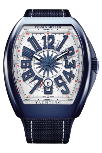 detail Franck Muller Vanguard Yachting Ceramic V 45 SC DT YACHT CR BL (BL)