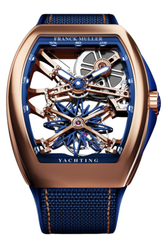 detail Franck Muller Gravity Yachting Skeleton Tourbillon V 45 T GR CS 5N SQT YACHT BL