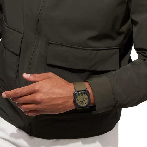 detail Bell & Ross New BR 03 Military Ceramic BR03A-MIL-CE/SRB